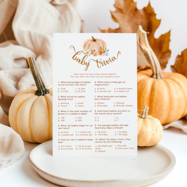 Fall blommigt guld pumkin-skogen baby trivia-vilt (Skapare uppladdad)