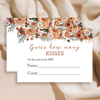 Fall Blommigt hur många Kisses-Möhippa-kort Tilläggskort