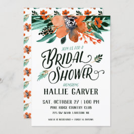 Fall Blommigt Inbjudningskort för möhippan