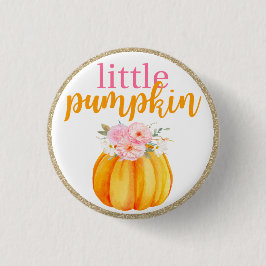 Fall Blommigt Little Pumpkin Baby & Girls Birthday Knapp