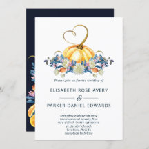 Fall Blommigt Pumpkin Bröllop