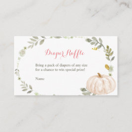 Fall Blommigt Pumpkin Grey - Dold Raffle Card Tilläggskort