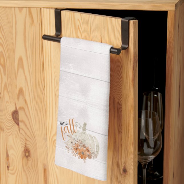 Fall Blommigt Pumpkin Kitchen Towel Kökshandduk (Thirds Fold)