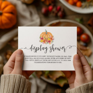 Fall Blommigt Pumpkin Visning-Möhippa Tilläggskort