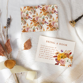 Fall Blommigt & Pumpkins Baby Shower, ta med en Bo Tilläggskort