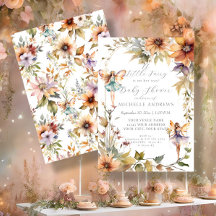 Fall Blommigt Solros Fairy Daisy Girl Baby Shower