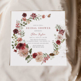 Fall Blommigt, utandning Möhippa Inbjudningar