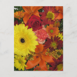 Fall Blommigt Vykort