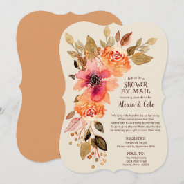 Fall Blommigts Baby Shower BY MAIL-inbjudningar