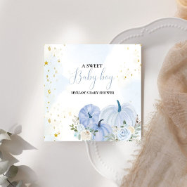 Fall Blue Pumpkin Blommigt Boy Baby-dusch Pappersservett