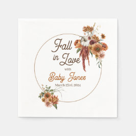 Fall Boho Baby Shower Napkins Pappersservett