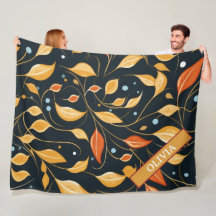 Fall Boho Blommigt Löv Anpassad design