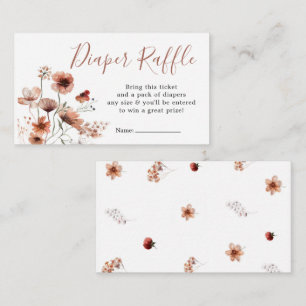 Fall Boho Diaper Raffle Card Tilläggskort
