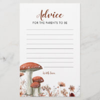 Fall Boho Mushroom Blommigt Baby Shower Adapter Ca