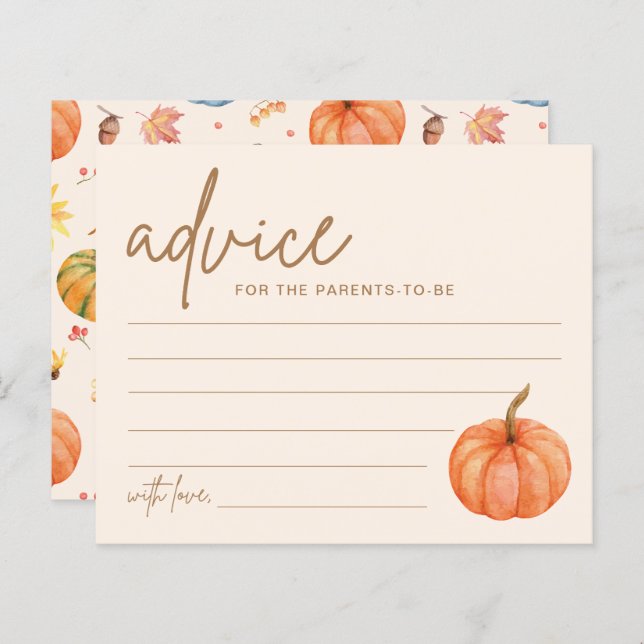 Fall Boho Pumpkin Baby Shower Adapter (Fram/baksida)