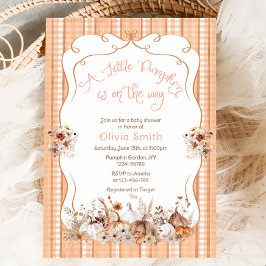Fall Boho Pumpkin Baby Shower Inbjudningar