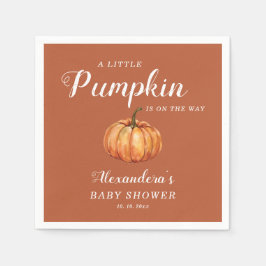 Fall Boho Pumpkin Baby Shower Pappersservett