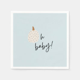 Fall Boho Pumpkin Oh Baby Shower Napkin Pappersservett