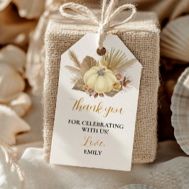 Fall Boho Pumpkin Party Tack Märkre Presentetikett