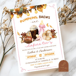 Fall Boho Pumpkins till medskjuten babyskor Inbjudningar