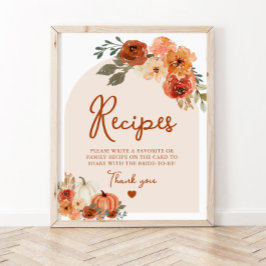 Fall Boho Terracotta Pumpkin Möhippa Recipes Poster