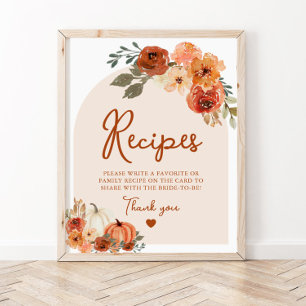 Fall Boho Terracotta Pumpkin Möhippa Recipes Poster