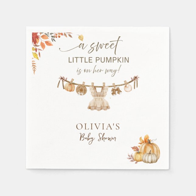 Fall Boho Tvätt en liten pipa på hennes sätt Pappersservett (Framsidan)