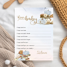 Fall Bok Theme Baby Shower Önskemål för Baby-spel