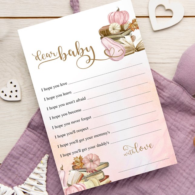 Fall Bok Theme Baby Shower Önskemål för Baby-spel (Skapare uppladdad)