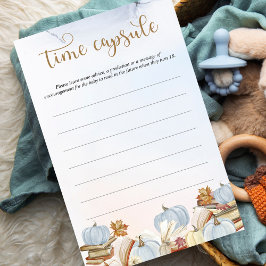 Fall Bok Theme Baby Shower-spel, tidskapsel
