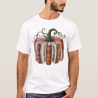 Fall Book Pumpkin, Cozy Autumn Reading T Shirt