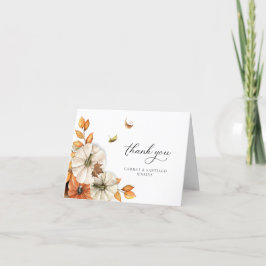 Fall Botaniska Bröllop Tack Kort