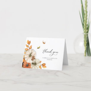 Fall Botaniska Bröllop Tack Kort