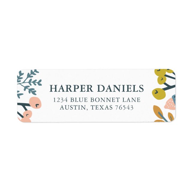 Fall botaniskt returadress etikett (Framsidan)