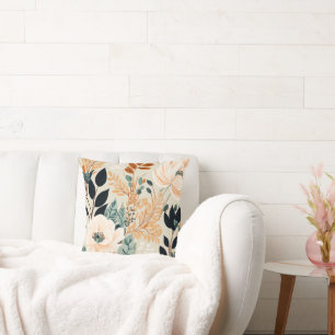 Fall Botaniskt, sömlöst Blommönster Kudde