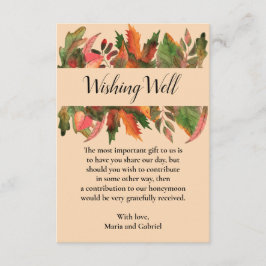 Fall Botaniskt Wishing Wishing WWWland bröllop Tilläggskort