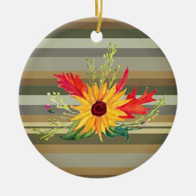 Fall Bouquer Solros Autumn Decorative Ornament (Framsidan)