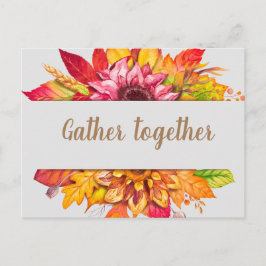 Fall Bouquet Anpassade Thanksgiving Inbjudan