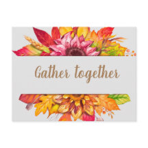 Fall Bouquet Anpassade Thanksgiving Inbjudan