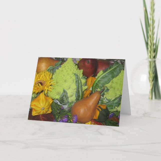 Fall Bouquet--märkt gratulationskort Tack Kort (Framsida)
