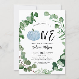 Fall Boy Little Pumpkin är en första födelsedag Pa Inbjudningar