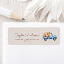 Fall Boy Shower Blue Pumpkin Lastbil