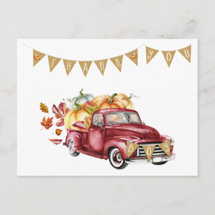 Fall Boy Shower Pumpkin Tackkort-kort Vykort