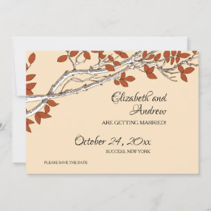 Fall Branch Save the Date-inbjudan Spara Datumet