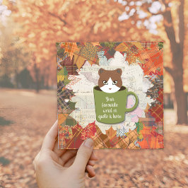 Fall Break Cat Flat - tack ditt kort