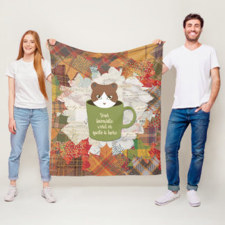 Fall Break Cat Fleecefilt