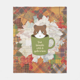 Fall Break Cat Fleecefilt