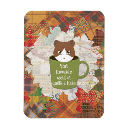 Fall Break Cat Flexible Photo Magnet