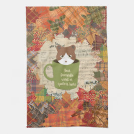 Fall Break Cat Kökshandduk