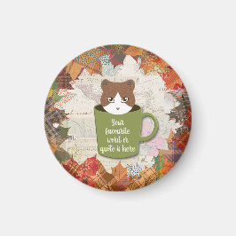 Fall Break Cat Magnet